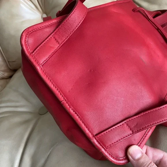 SALE! Authentic Coach Leather Turnlock Daypack Backpack Bag Nickel Hardware - Picture 5 of 15